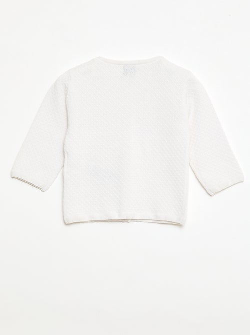 Casaco de malha lisa unicolor - Kiabi