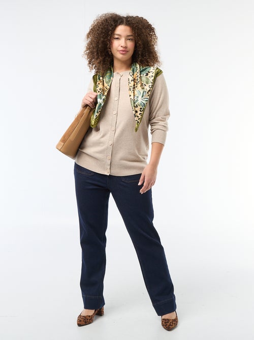 Casaco de malha liso - Kiabi