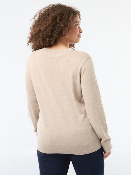 Casaco de malha liso - Kiabi