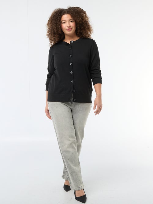 Casaco de malha liso - Kiabi