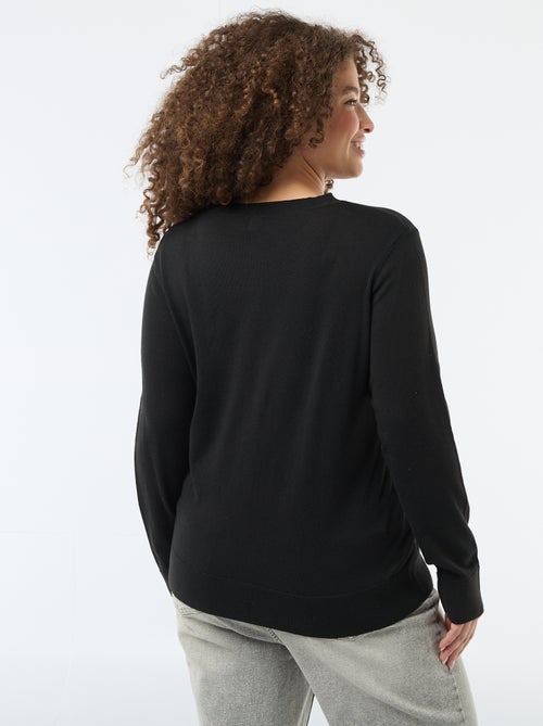 Casaco de malha liso - Kiabi