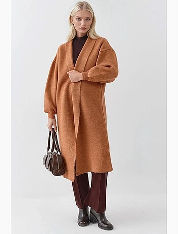Casaco de malha long fit my fashion