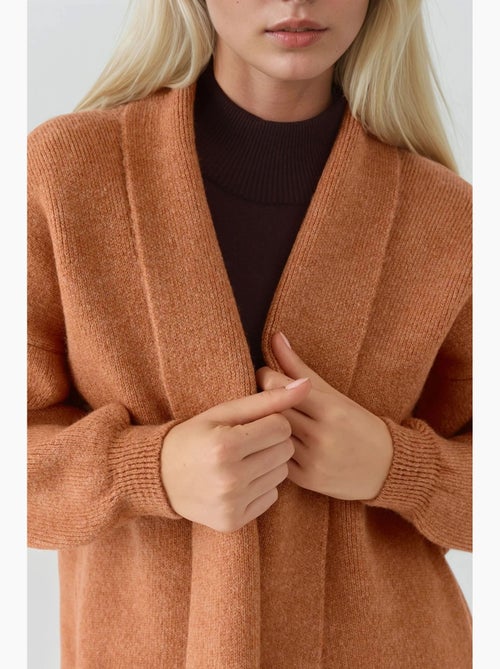 Casaco de malha long fit my fashion - Kiabi Casaco de malha long fit my fashion - Kiabi