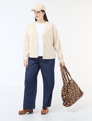 Casaco de malha macia