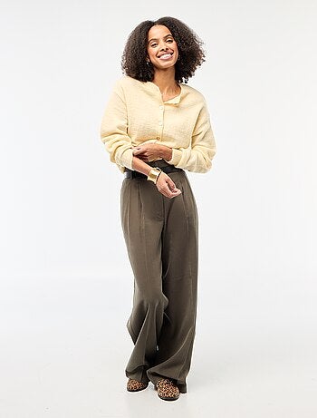 Casaco de malha macio em lã e mohair