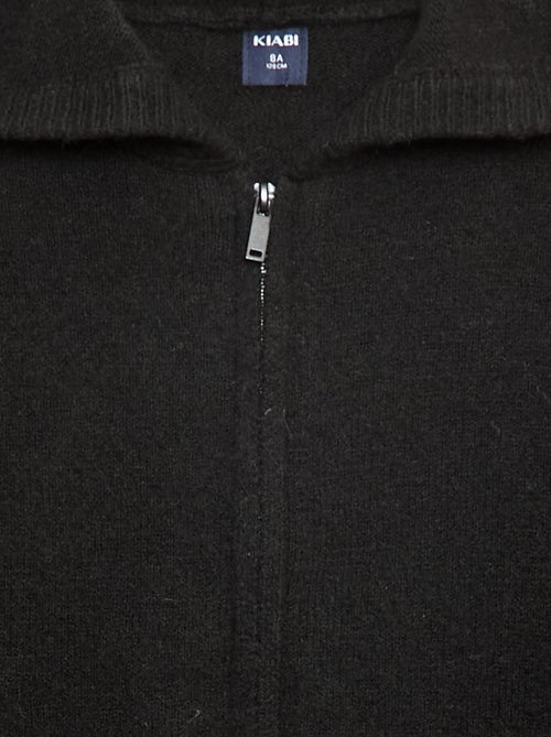 Casaco de malha mesclada com capuz - Kiabi