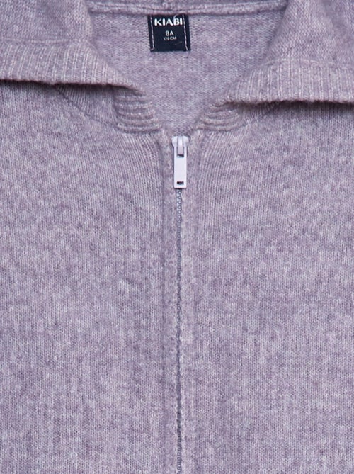 Casaco de malha mesclada com capuz - Kiabi