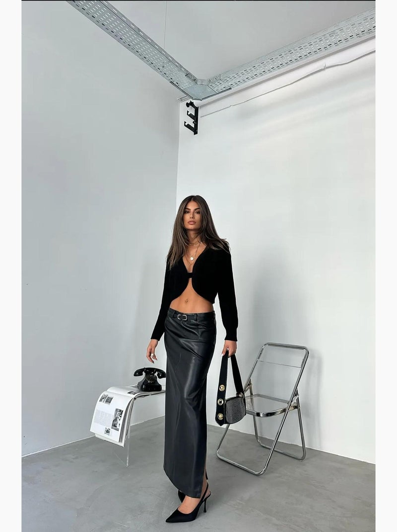 Casaco de malha oversized com decote em v hiccup Preto - Kiabi