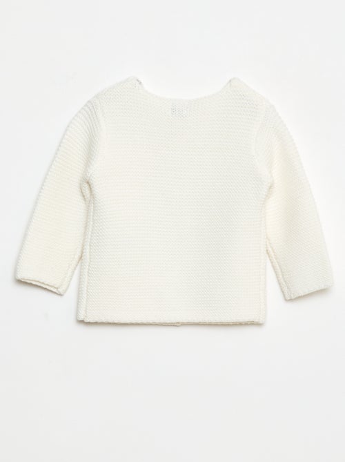 Casaco de malha ponto musgo - Kiabi