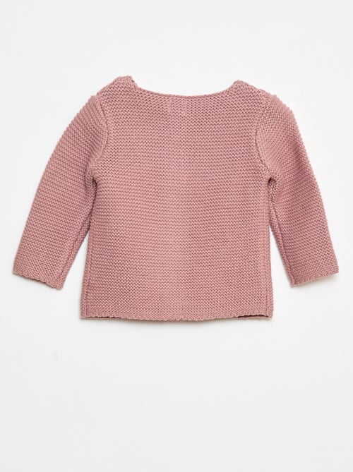 Casaco de malha ponto musgo - Kiabi