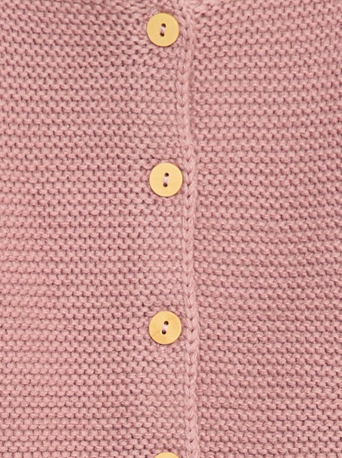 Casaco de malha ponto musgo - Kiabi