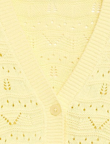 Casaco de malha rendada