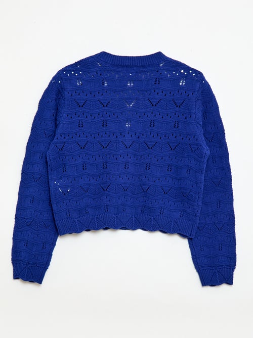 Casaco de malha rendada - Kiabi