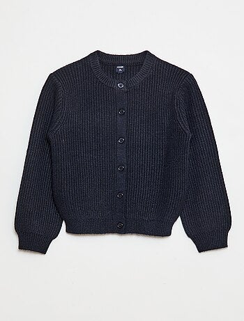 Casaco de malha tricot grossa, liso