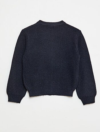 Casaco de malha tricot grossa, liso