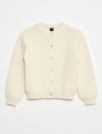 Casaco de malha tricot grossa, liso