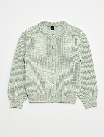 Casaco de malha tricot grossa, liso