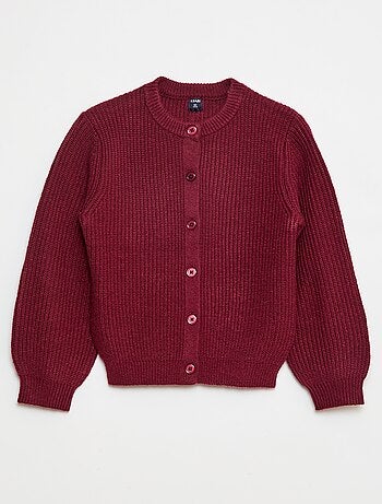 Casaco de malha tricot grossa, liso