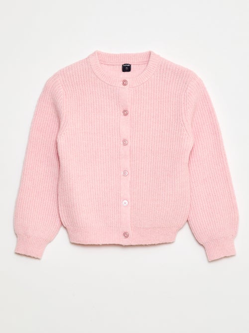Casaco de malha tricot grossa, liso - Kiabi
