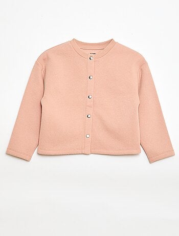 Casaco de manga comprida com abertura com molas de pressão