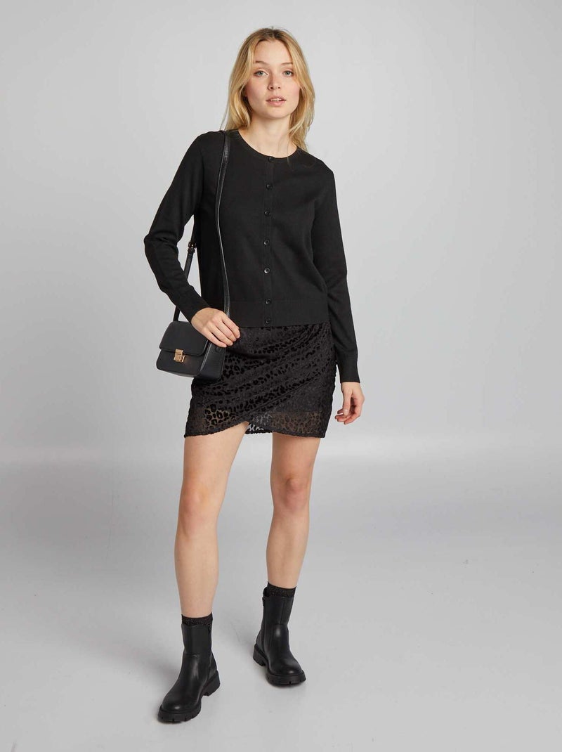 Casaco de manga comprida Preto - Kiabi