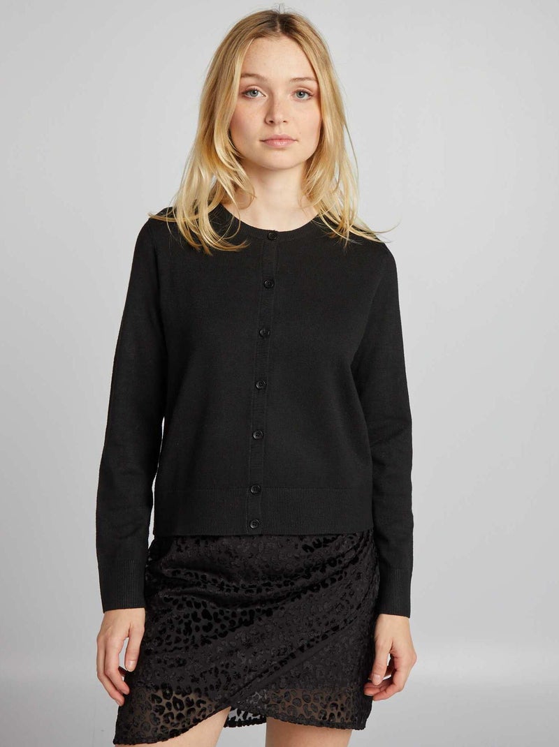 Casaco de manga comprida Preto - Kiabi