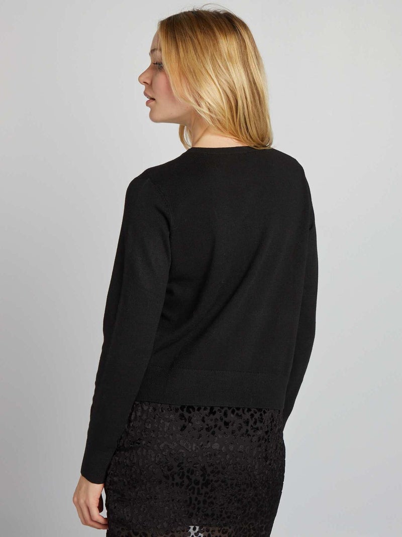 Casaco de manga comprida Preto - Kiabi