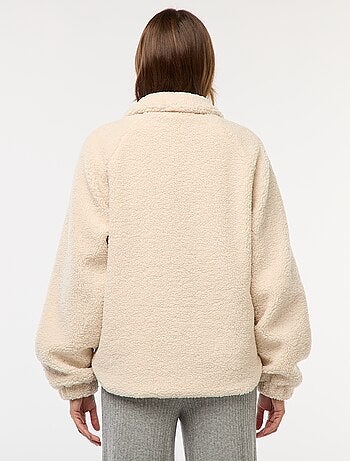 Casaco de maternidade efeito shearling