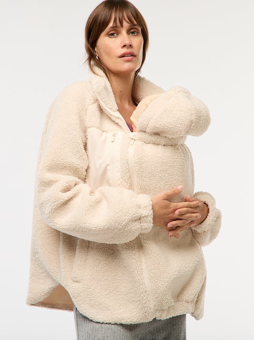 Casaco de maternidade efeito shearling - Kiabi