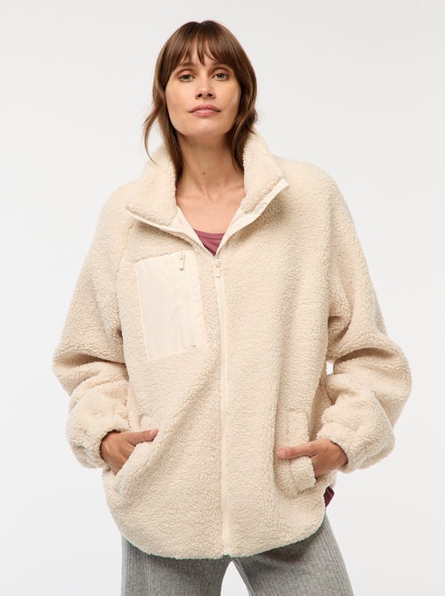 Casaco de maternidade efeito shearling - Kiabi