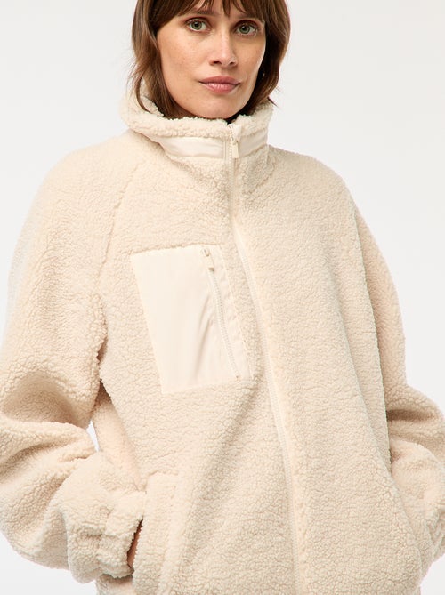 Casaco de maternidade efeito shearling - Kiabi