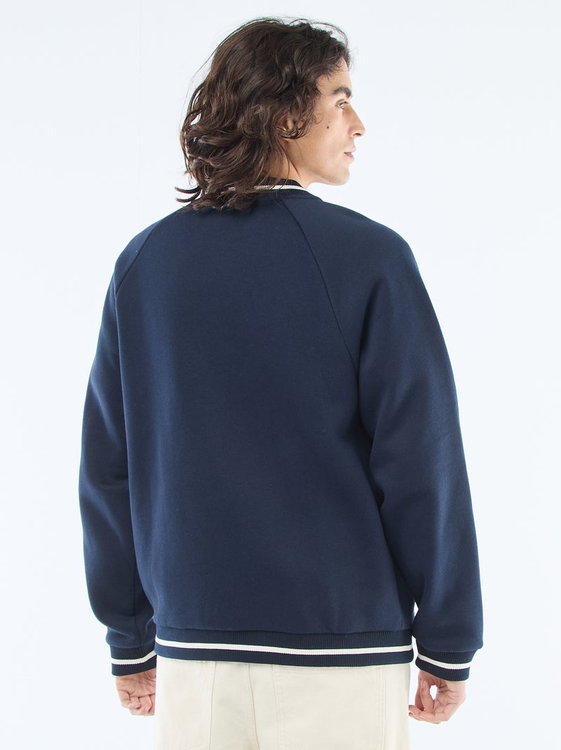 Casaco de moletom estilo americano Azul - Kiabi