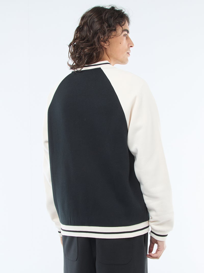 Casaco de Moletom Estilo Americano Preto - Kiabi