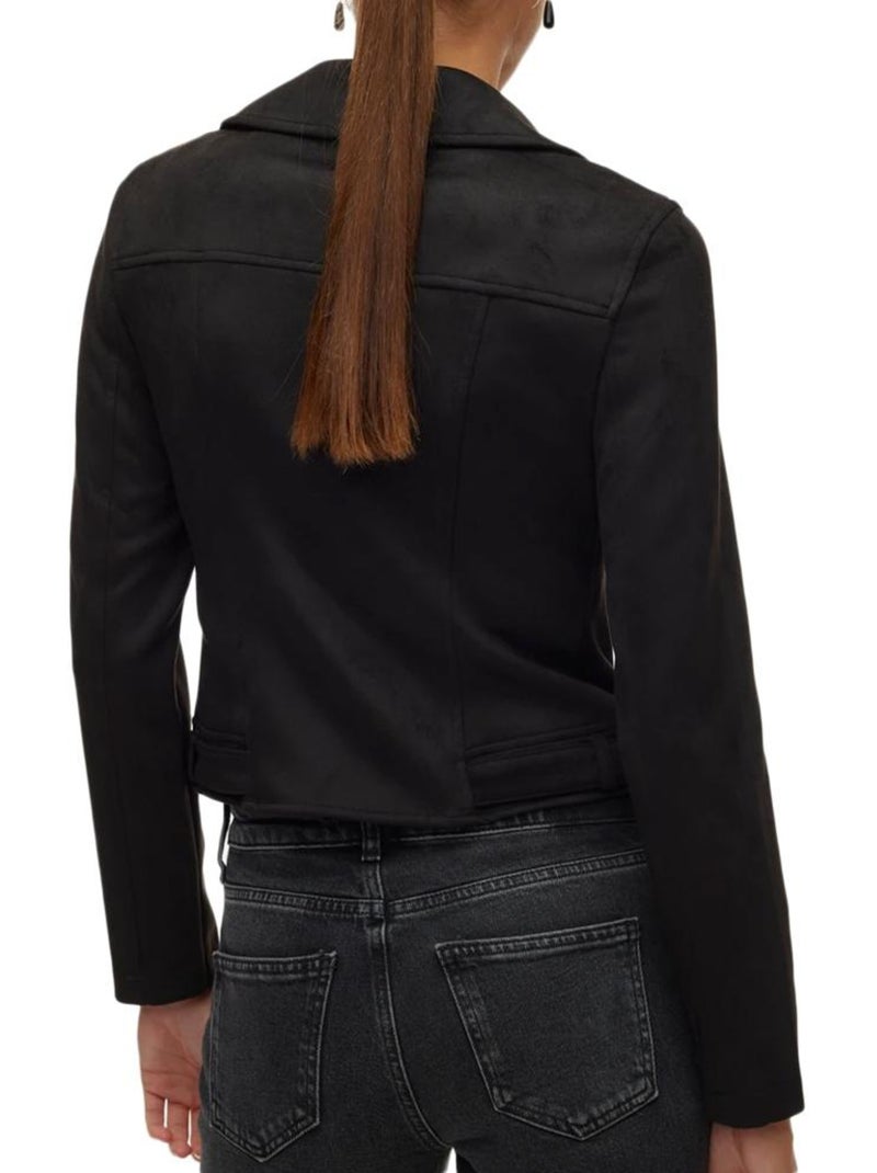 Casaco de Motard Preto para Mulher Vero Moda Preto - Kiabi