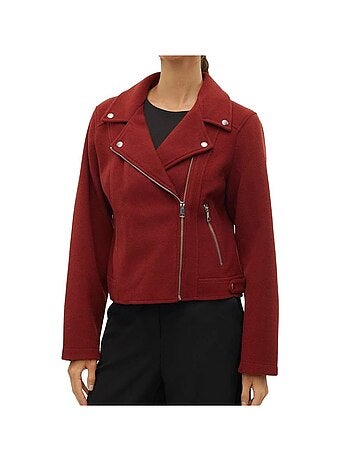 Casaco de Ganga Bege Estilo Biker para Mulher Vero Moda