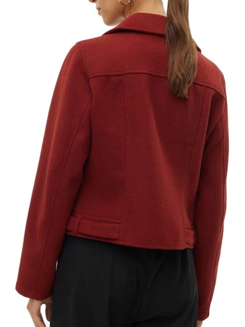 Casaco de Motard Vermelho para Mulher Vero Moda Vermelho - Kiabi