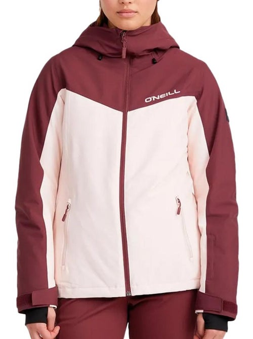 Casaco de Neve Feminino O'Neill Aplite Bordeaux/Rosa - Kiabi Casaco de Neve Feminino O'Neill Aplite Bordeaux/Rosa - Kiabi