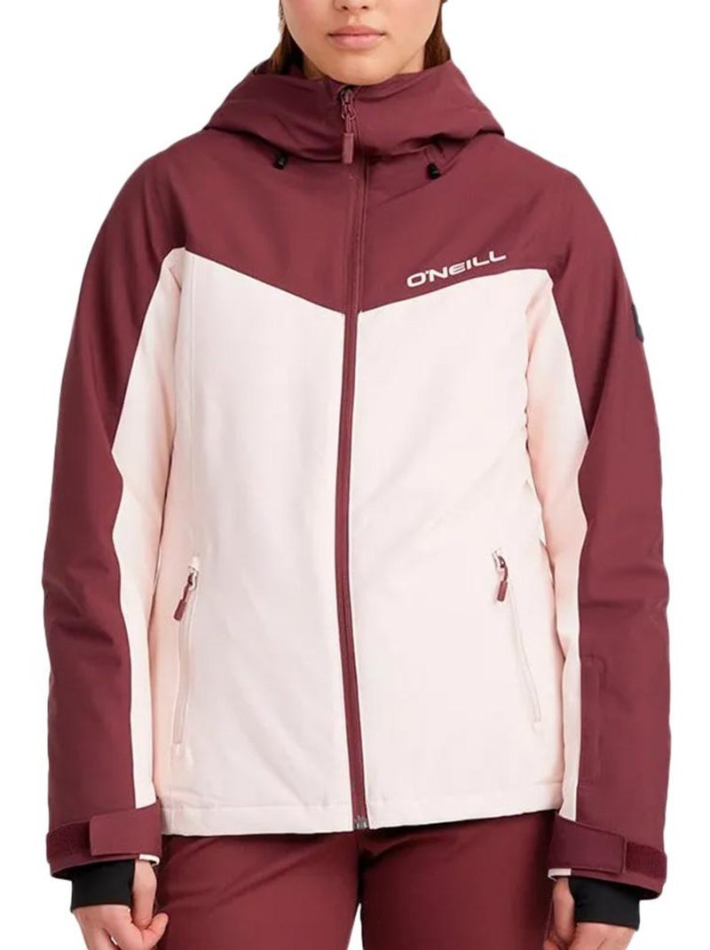 Casaco de Neve Feminino O'Neill Aplite Bordeaux/Rosa Bordô - Kiabi