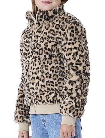 Casaco de pelo falso leopardo para menina name it mila