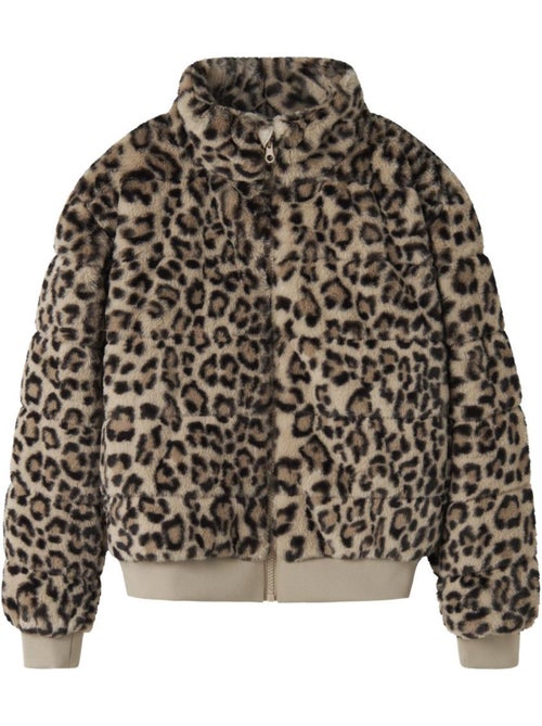 Casaco de pelo falso leopardo para menina name it mila - Kiabi