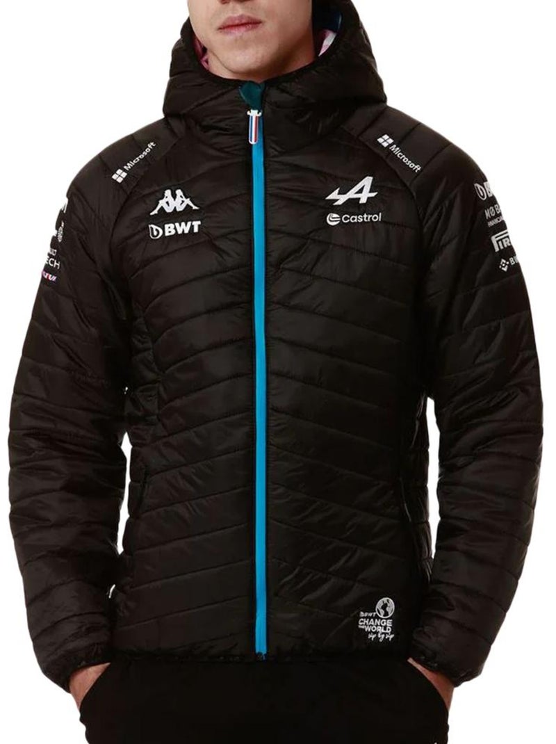 Casaco de penas kappa aboucou alpine f1 para homem preto/turquesa Preto - Kiabi