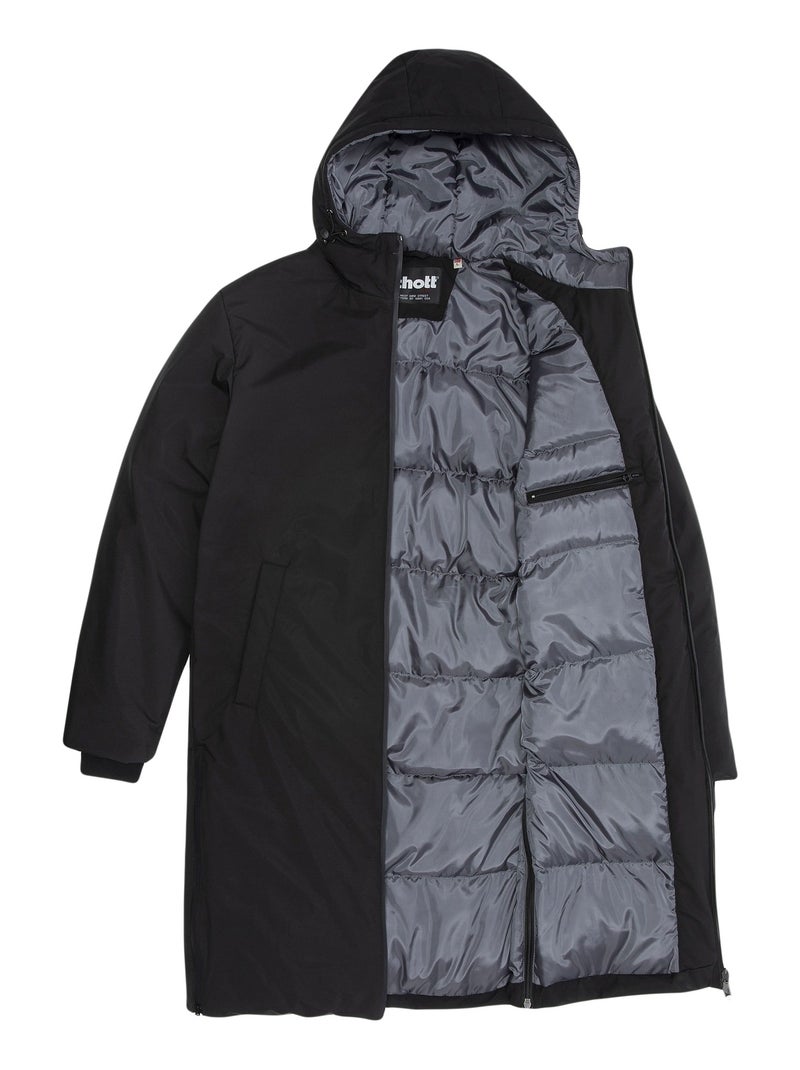 Casaco de Penas Preto para Homem Schott FARGO-BLK Preto - Kiabi