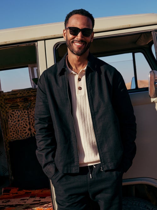 Casaco de sarja com fecho éclair liso - Kiabi