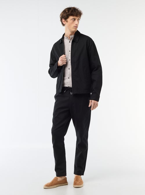 Casaco de sarja com fecho éclair liso - Kiabi