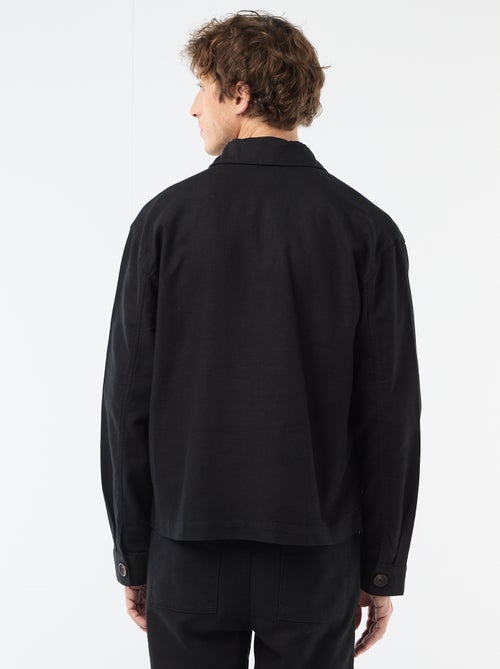 Casaco de sarja com fecho éclair liso - Kiabi