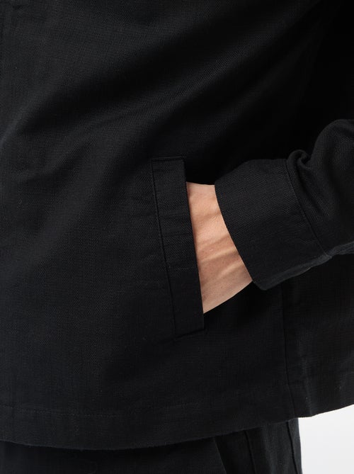 Casaco de sarja com fecho éclair liso - Kiabi