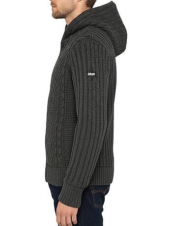 Casaco de Sherpa com Fecho para Homem Schott PLENZO Cinzento