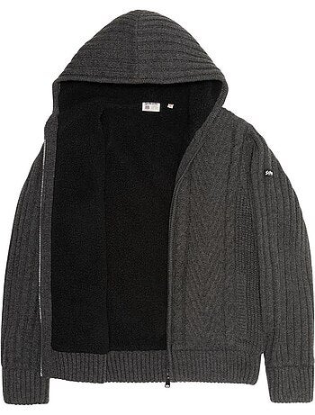 Casaco de Sherpa com Fecho para Homem Schott PLENZO Cinzento