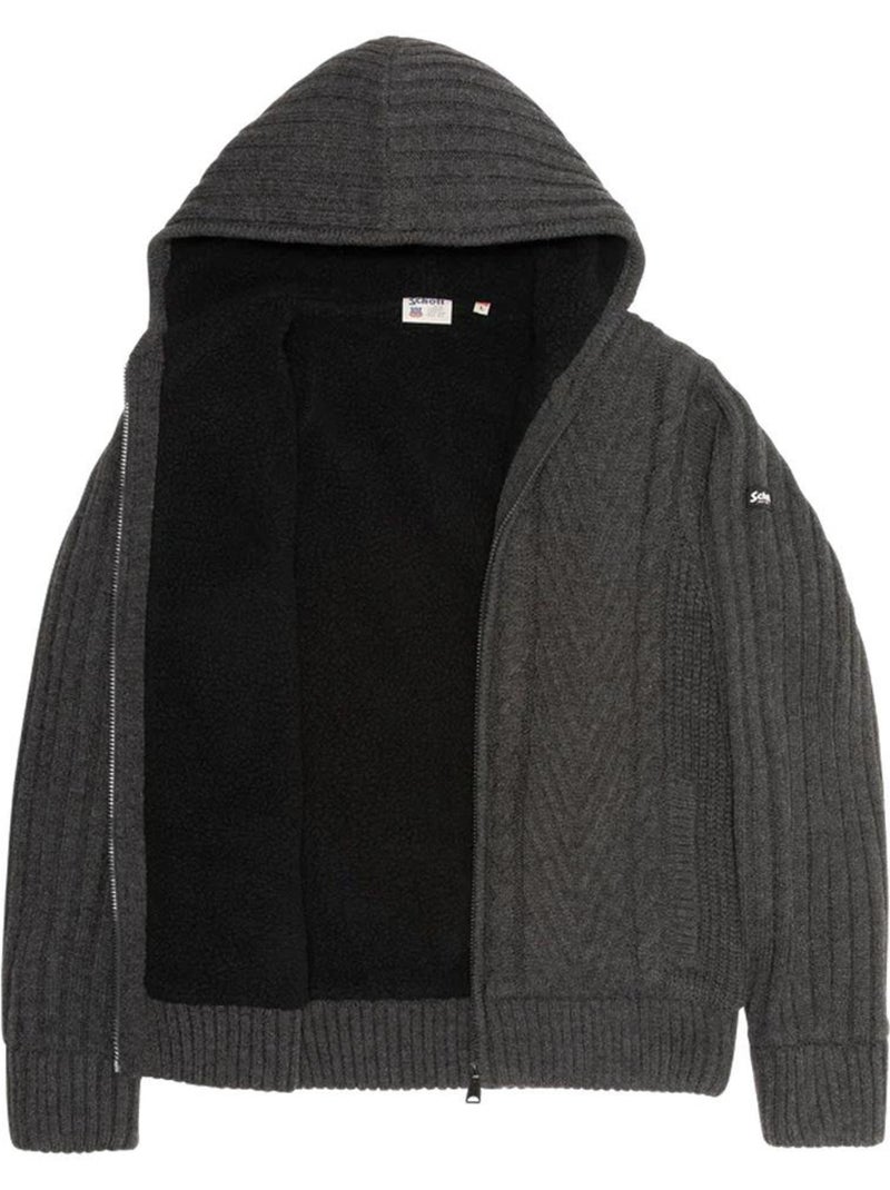 Casaco de Sherpa com Fecho para Homem Schott PLENZO Cinzento Cinza-prateado - Kiabi
