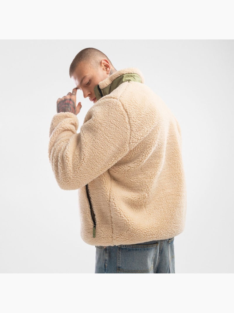 Casaco de sherpa para homem Bege - Kiabi